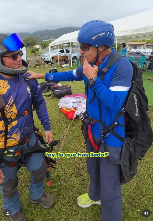 Cristóbal Soria abans de fer parapent / Instagram Cristóbal Soria abans de fer parapent / Instagram