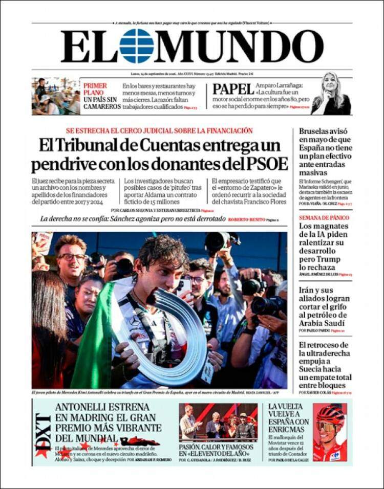 'El Mundo', 14 de setembre de 2026 'El Mundo', 14 de setembre de 2026