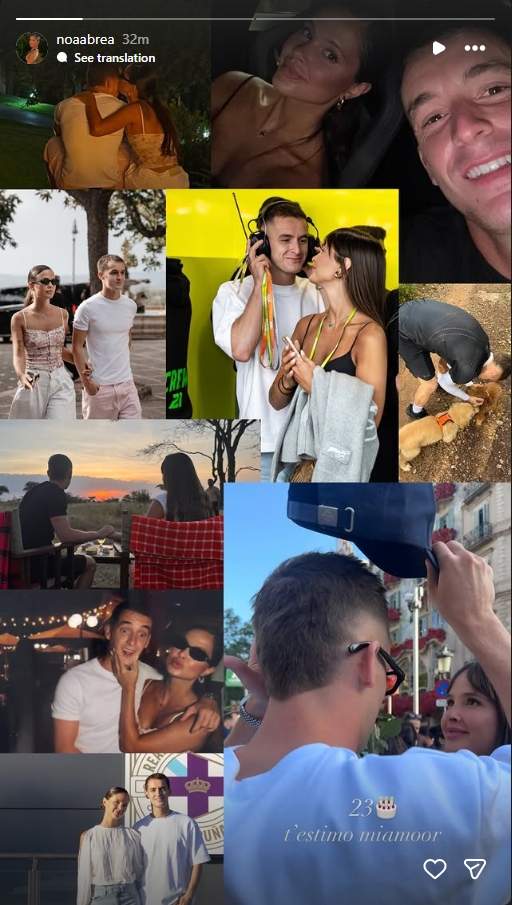 Noa Brea felicita Marc Casadó / Instagram Noa Brea felicita Marc Casadó / Instagram