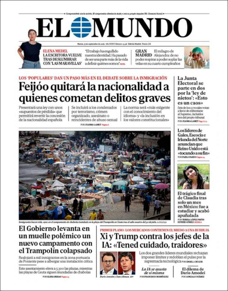 'El Mundo', 15 de setembre de 2026 'El Mundo', 15 de setembre de 2026