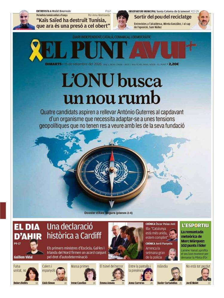 'El Punt Avui', 15 de setembre de 2026 'El Punt Avui', 15 de setembre de 2026