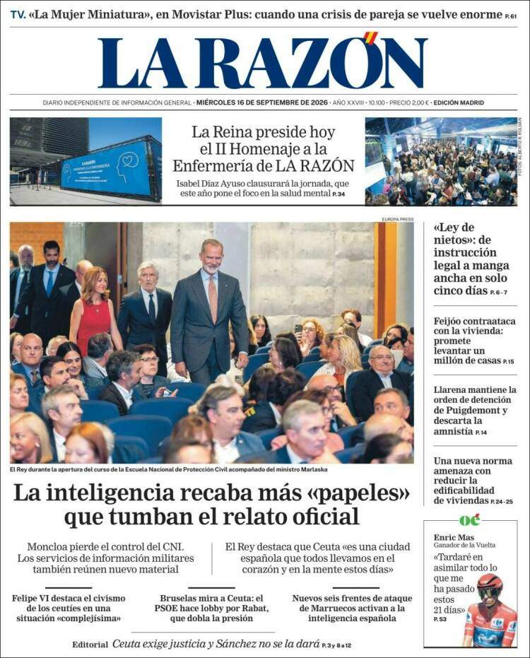 'La Razón', 16 de setembre de 2026 'La Razón', 16 de setembre de 2026