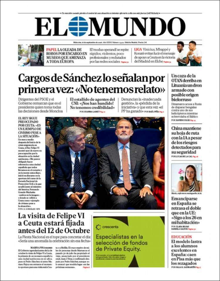 'El Mundo', 16 de setembre de 2026 'El Mundo', 16 de setembre de 2026