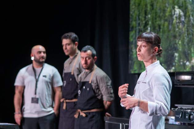 Iris Jordán i el seu equip durant la ponència al festival Andorra Taste 2026 Foto Cedida Iris Jordán i el seu equip durant la ponència al festival Andorra Taste 2026 Foto Cedida
