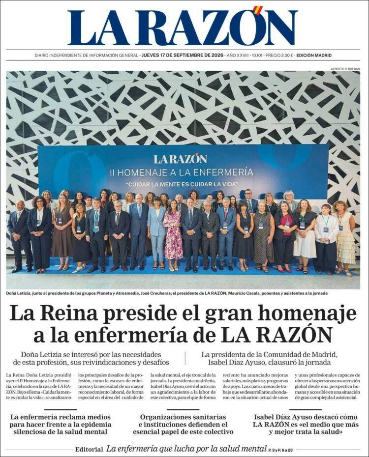 'La Razón', 17 de setembre de 2026 'La Razón', 17 de setembre de 2026