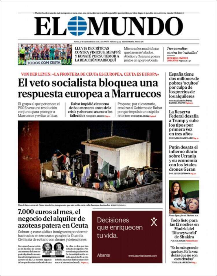 'El Mundo', 17 de setembre de 2026 'El Mundo', 17 de setembre de 2026