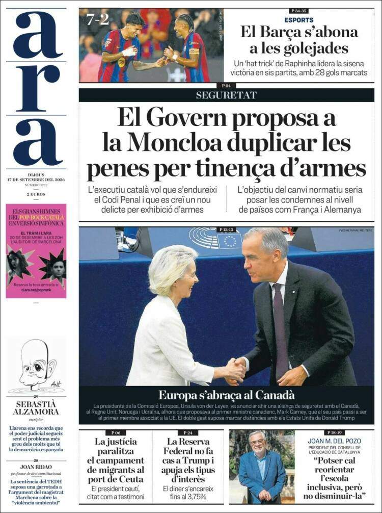 'Ara', 17 de setembre de 2026 'Ara', 17 de setembre de 2026