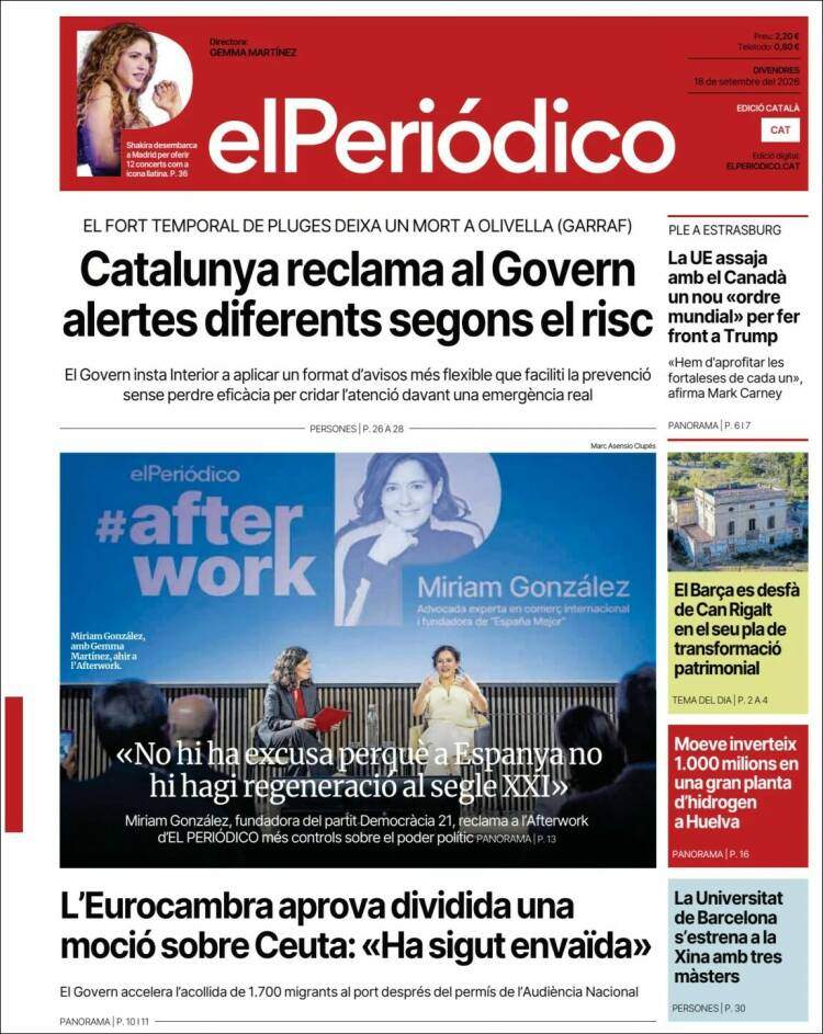 'El Periódico', 18 de setembre de 2026 'El Periódico', 18 de setembre de 2026