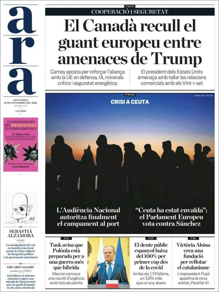 'Ara', 18 de setembre de 2026 'Ara', 18 de setembre de 2026