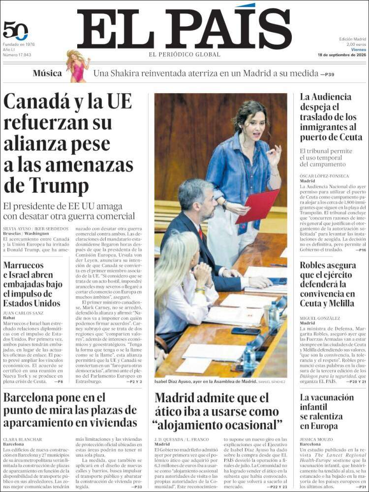 'El País', 18 de setembre de 2026 'El País', 18 de setembre de 2026