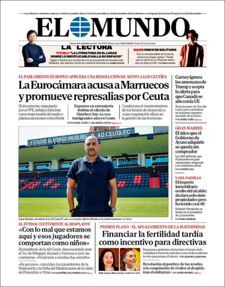 'El Mundo', 18 de setembre de 2026 'El Mundo', 18 de setembre de 2026