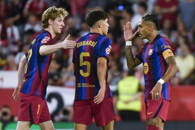 Sevilla Barça Raphinha Gordon Cubarsí / Foto: EFE Sevilla Barça Raphinha Gordon Cubarsí / Foto: EFE