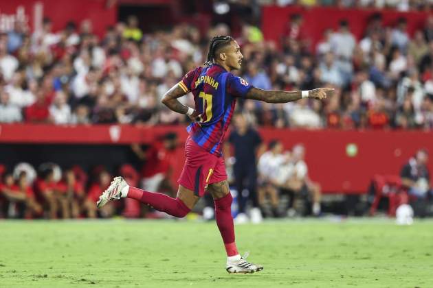 Raphinha gol sevilla barça / Foto: EFE Raphinha gol sevilla barça / Foto: EFE