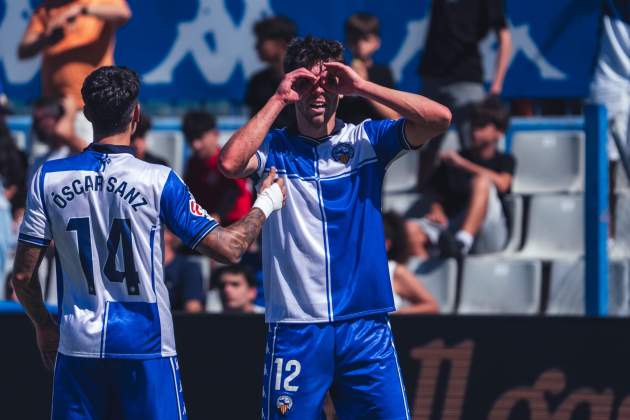 El Sabadell celebra un gol a Nova Creu Alta CE SabadelI El Sabadell celebra un gol a Nova Creu Alta CE SabadelI