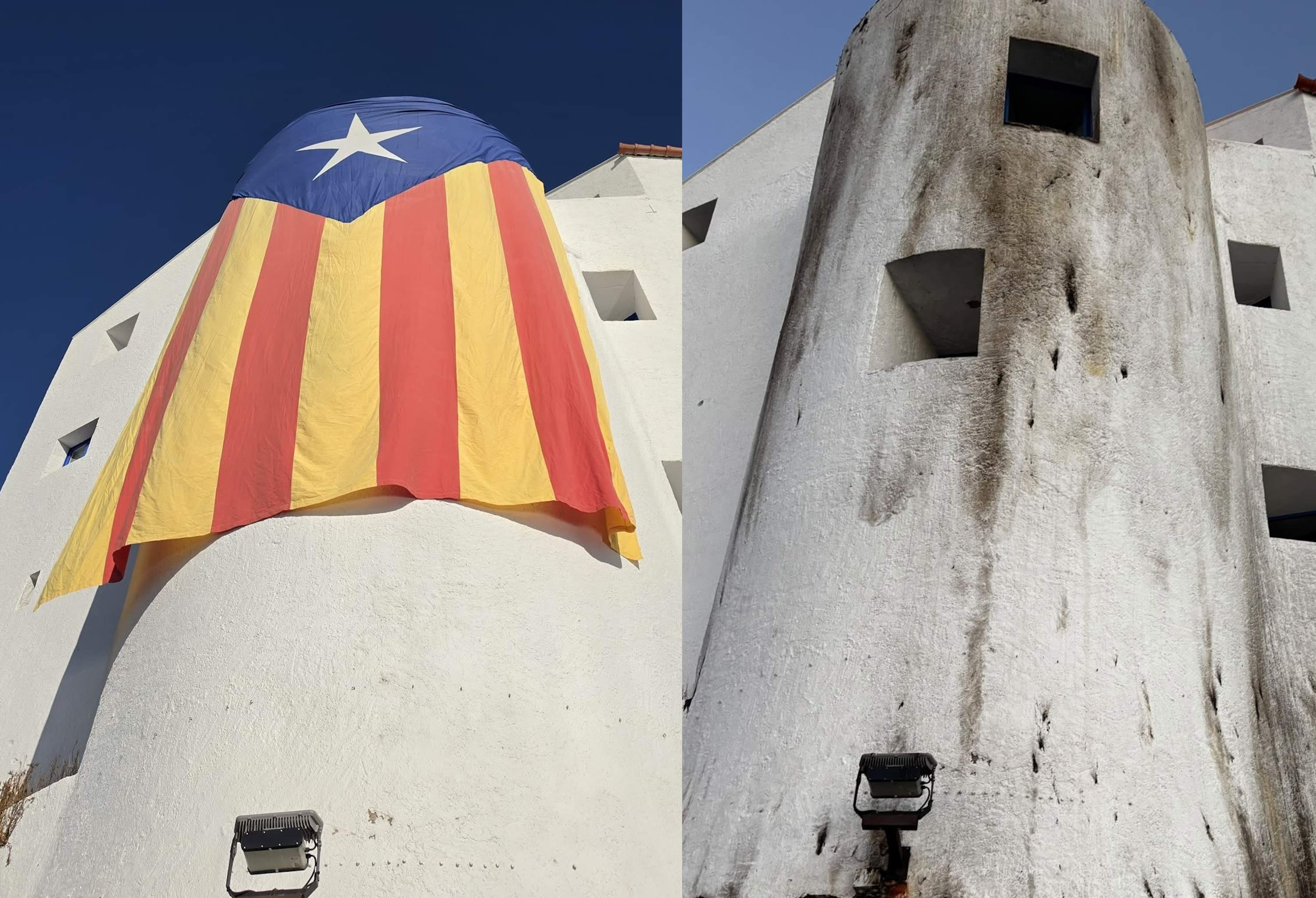 Cadaqués denuncia la quema de una estelada en un edificio protegido del siglo XIII: "Acto de cobardía"