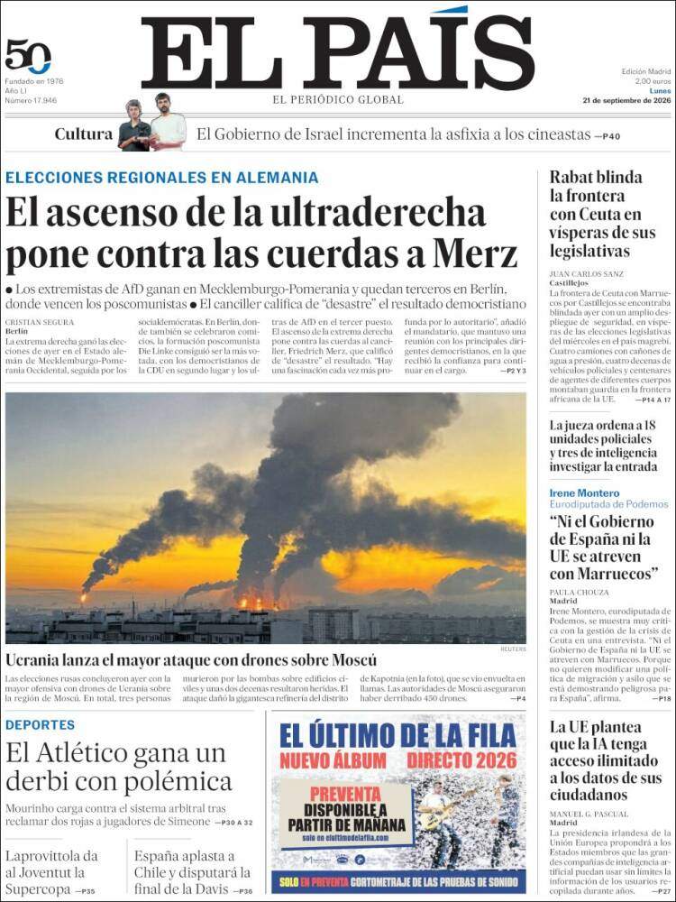 'El País', 21 de setembre de 2026 'El País', 21 de setembre de 2026