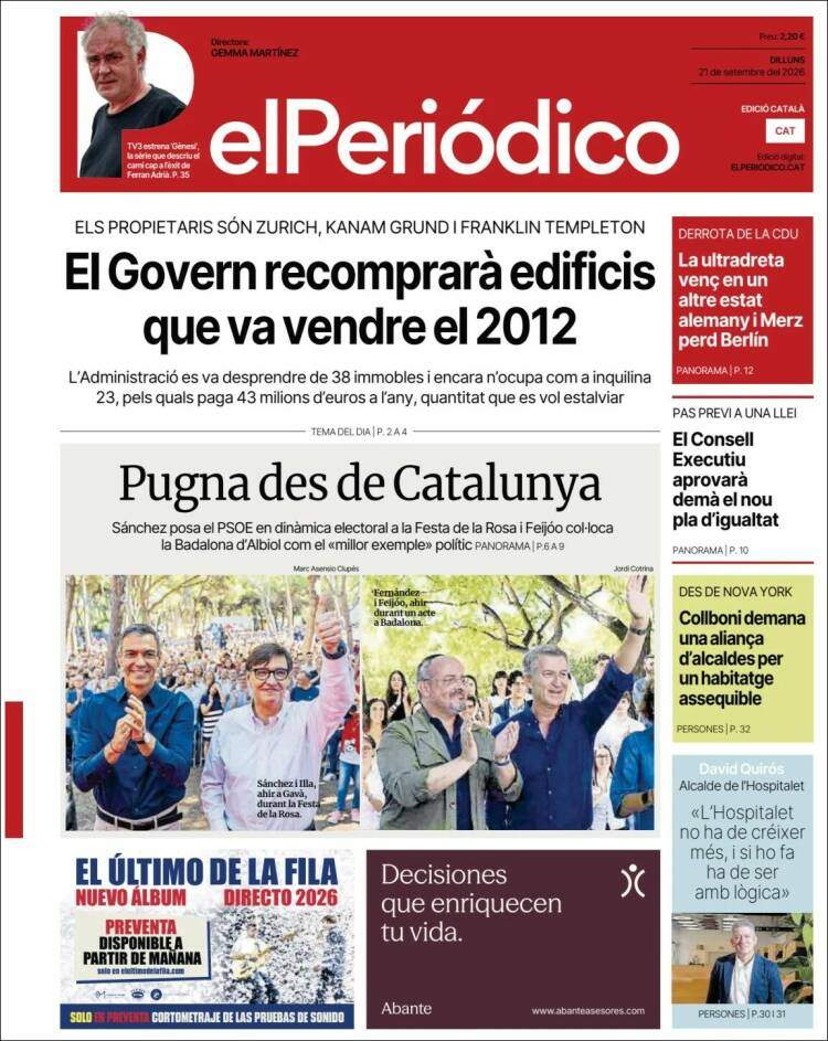 'El Periódico', 21 de setembre de 2026 'El Periódico', 21 de setembre de 2026