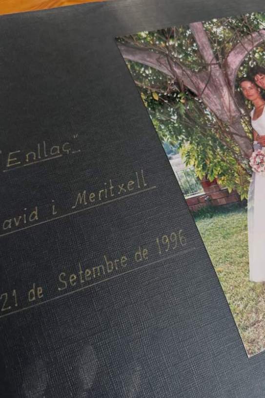 El David Bernabeu i la seva dona Meritxell, el dia que es van casar IG