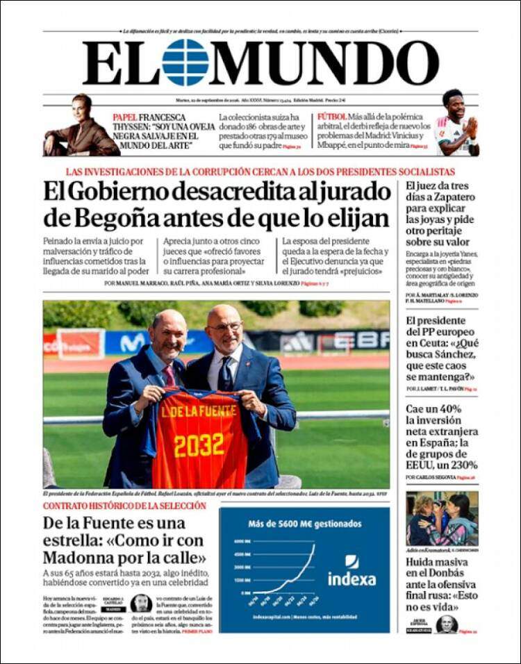 'El Mundo', 22 de setembre de 2026 'El Mundo', 22 de setembre de 2026