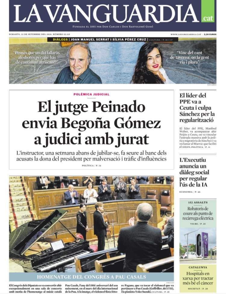 'La Vanguardia', 22 de setembre de 2026 'La Vanguardia', 22 de setembre de 2026