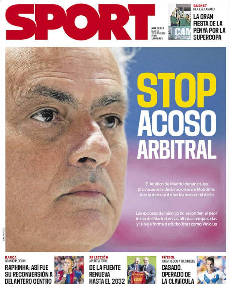 Sport portada 22 09 2026 Sport portada 22 09 2026