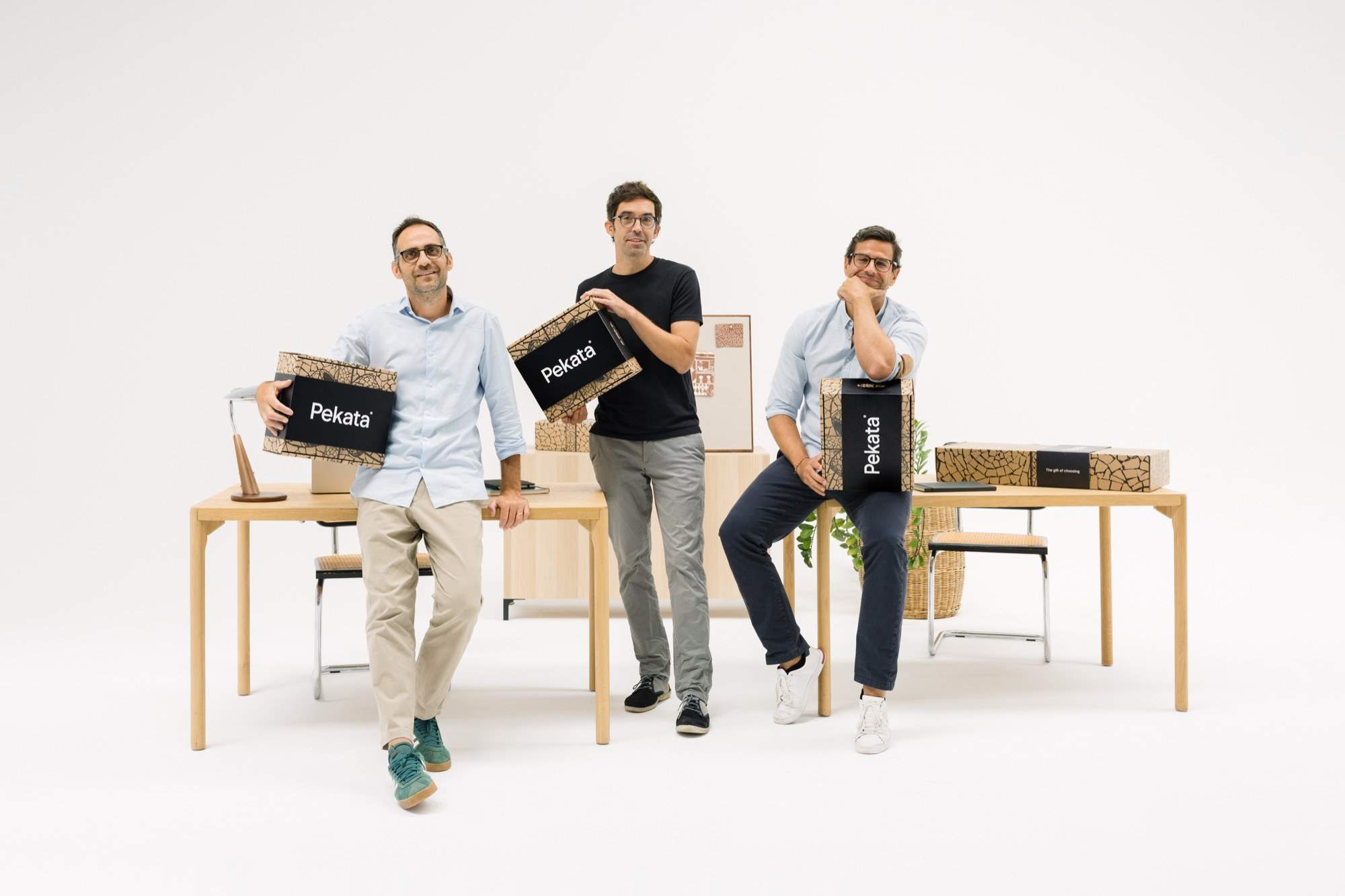 D'esquerra a dreta, els socis de Pekata: Sergio Blasco (director comercial), Roger Rafel (CEO) i Esteban Humet (CTO).