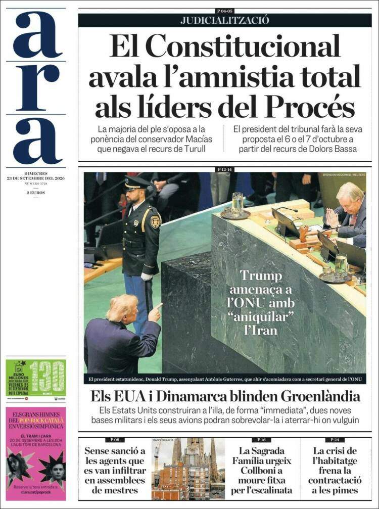 'Ara', 23 de setembre de 2026 'Ara', 23 de setembre de 2026
