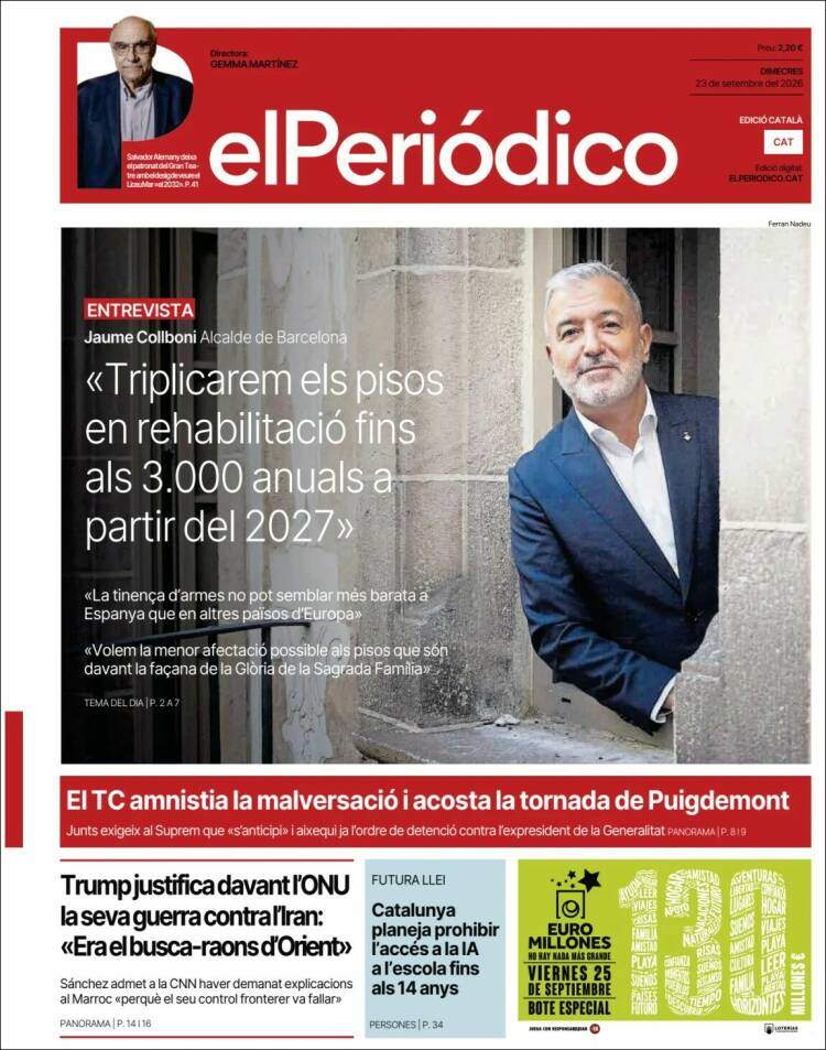 'El Periódico', 23 de setembre de 2026 'El Periódico', 23 de setembre de 2026