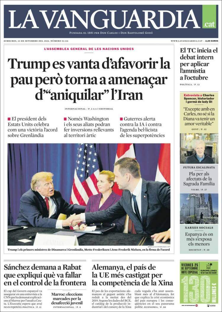 'La Vanguardia', 23 de setembre de 2026 'La Vanguardia', 23 de setembre de 2026