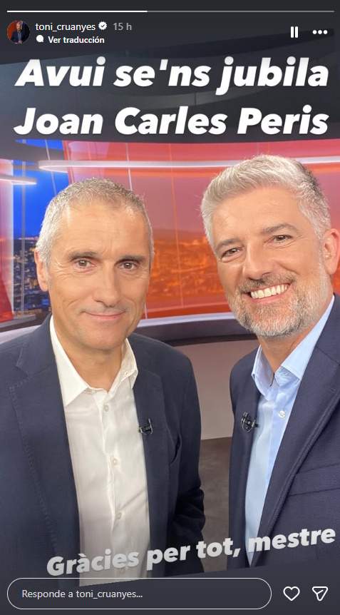 El comiat de Toni Cruanyes a Joan Carles Peris IG El comiat de Toni Cruanyes a Joan Carles Peris IG