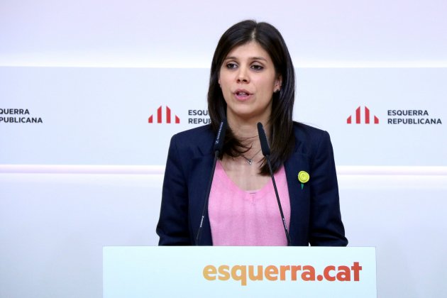 La portaveu d'ERC, Marta Vilalta, en roda de premsa