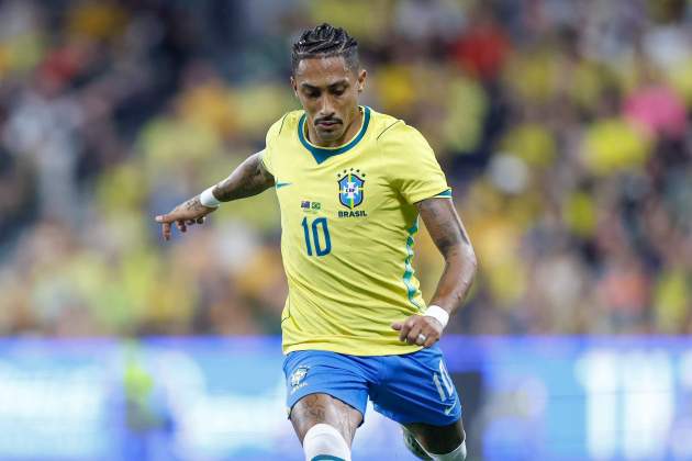 Raphinha disputant un partit amb el Brasil Raphinha disputant un partit amb el Brasil