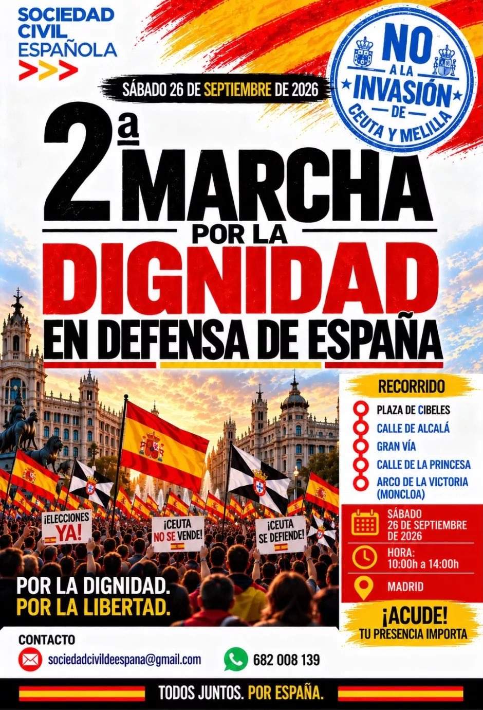 Cartell de la marxa d'SCE a Madrid Cartell de la marxa d'SCE a Madrid
