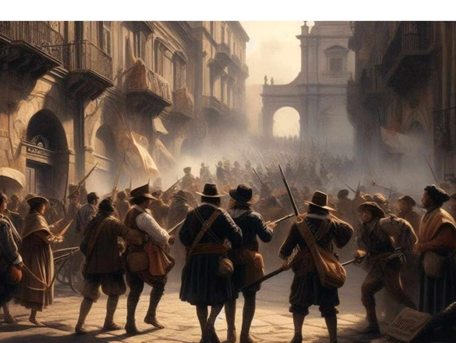Representació de la revolució palermitana de 1647. Font Commune di Palermo Representació de la revolució palermitana de 1647. Font Commune di Palermo