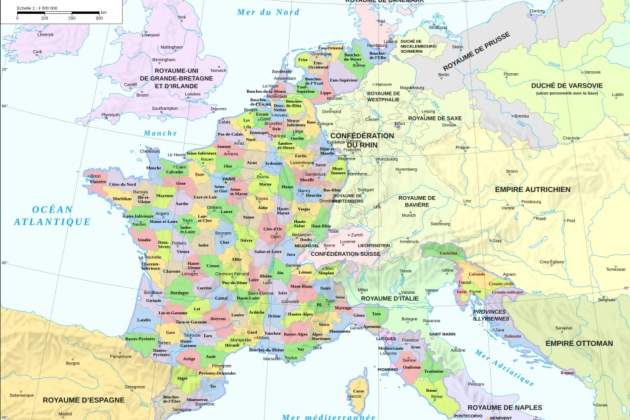 Mapa del Primer Imperi francès. Font: Atles d'Història Moderna de la Universitat de Cambridge (1912) (1) Mapa del Primer Imperi francès. Font: Atles d'Història Moderna de la Universitat de Cambridge (1912) (1)
