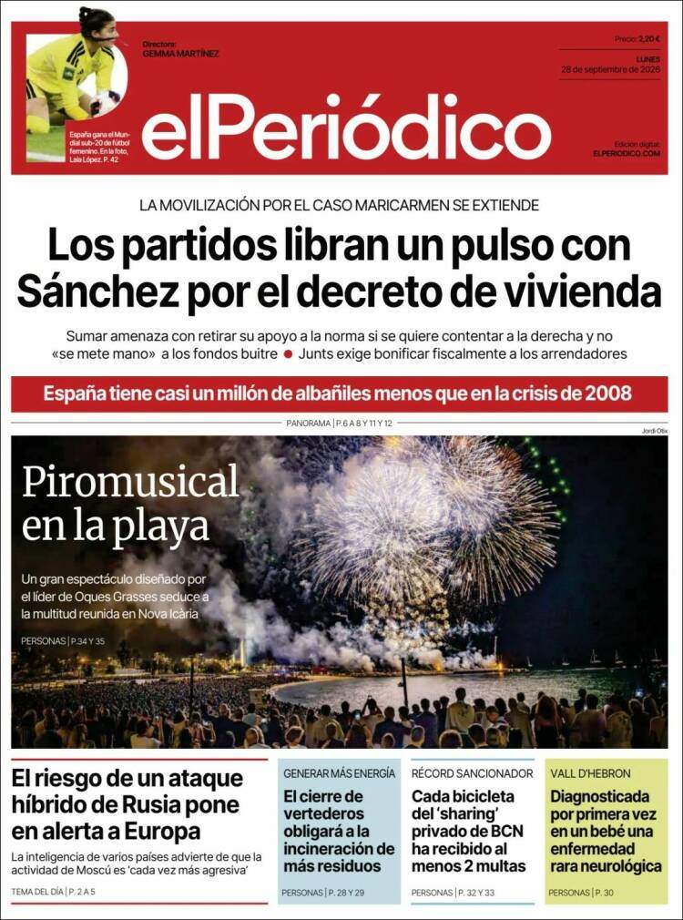 Portada 'El Periódico'
