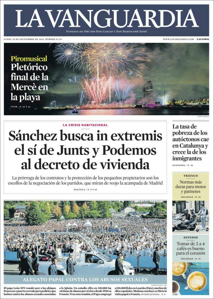 Portada 'La Vanguardia'