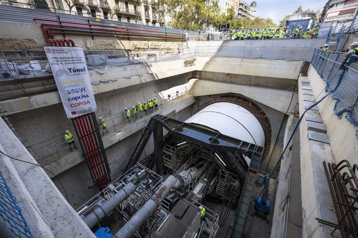 Obras en la L8 de FGC: tuneladora en marcha en 2027, excavación hasta 2028 y entrada en servicio en 2032