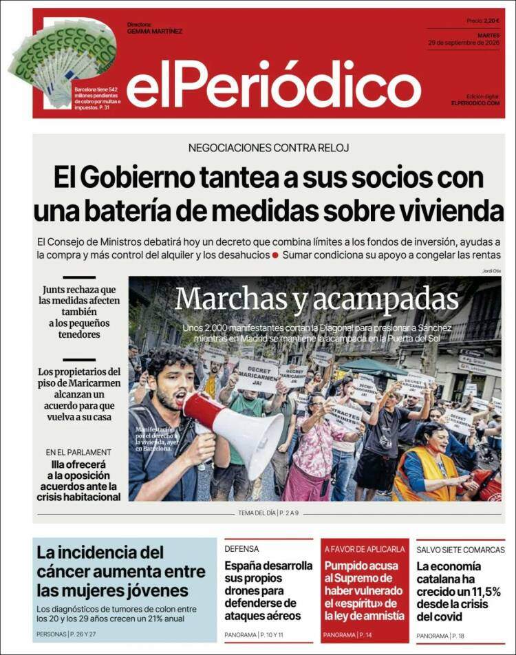 Portada 'El Periódico' Portada 'El Periódico'