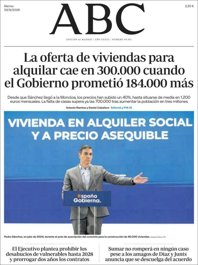 Portada 'ABC' Portada 'ABC'