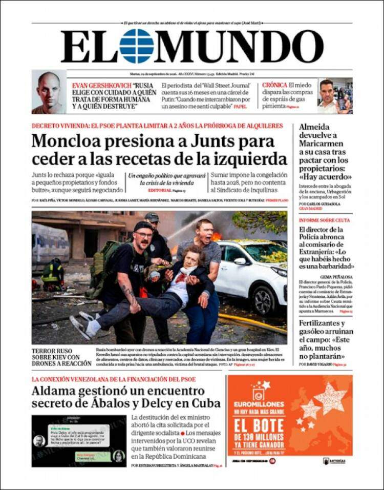 Portada 'El Mundo' Portada 'El Mundo'