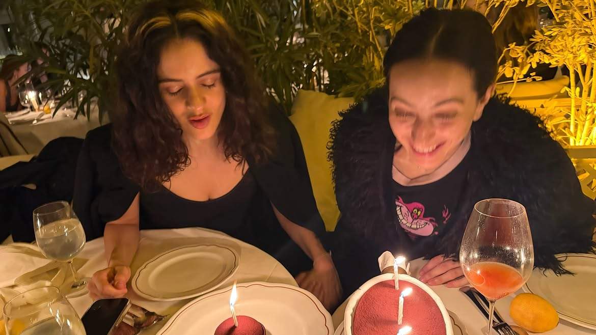 Rosalía i Pili celebrant el seu aniversari a París / Instagram