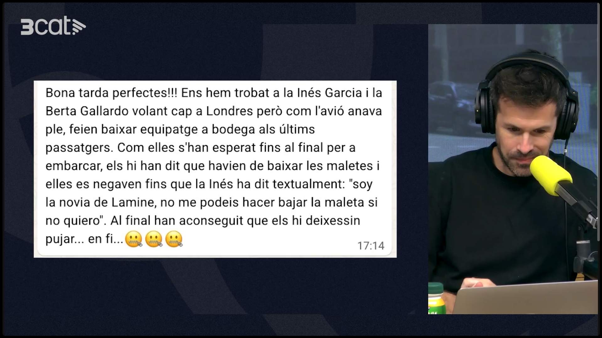 El missatge sobre Inés García i Berta Gallardo al 'Que no surti d'aquí' / 3Cat El missatge sobre Inés García i Berta Gallardo al 'Que no surti d'aquí' / 3Cat