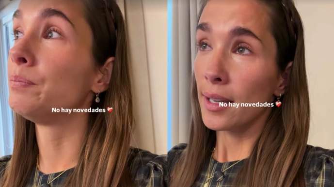 María Pombo amb llàgrimes als ulls per la desaparició del seu gat Pluto / Instagram