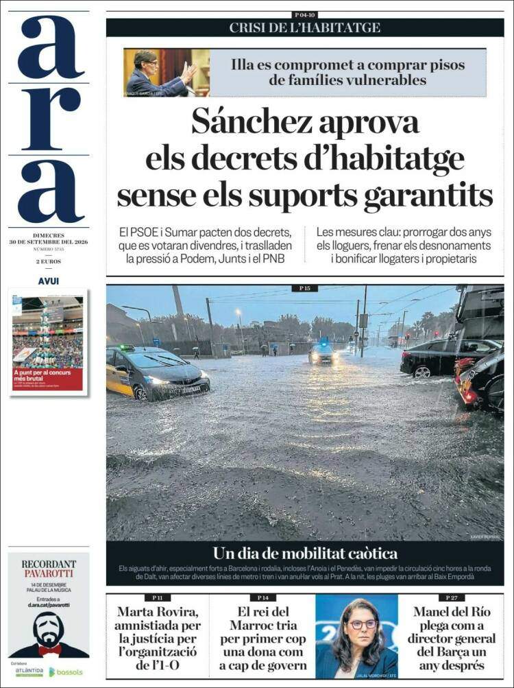 Portada 'Ara' Portada 'Ara'