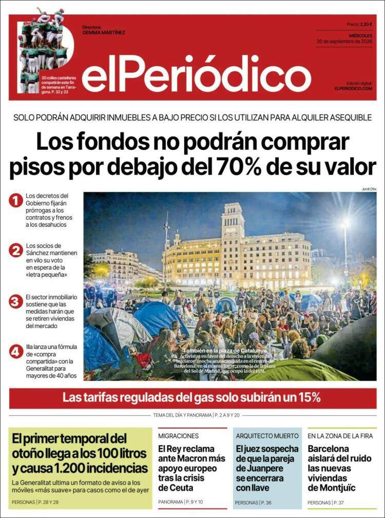Portada 'ElPeriódico' Portada 'ElPeriódico'