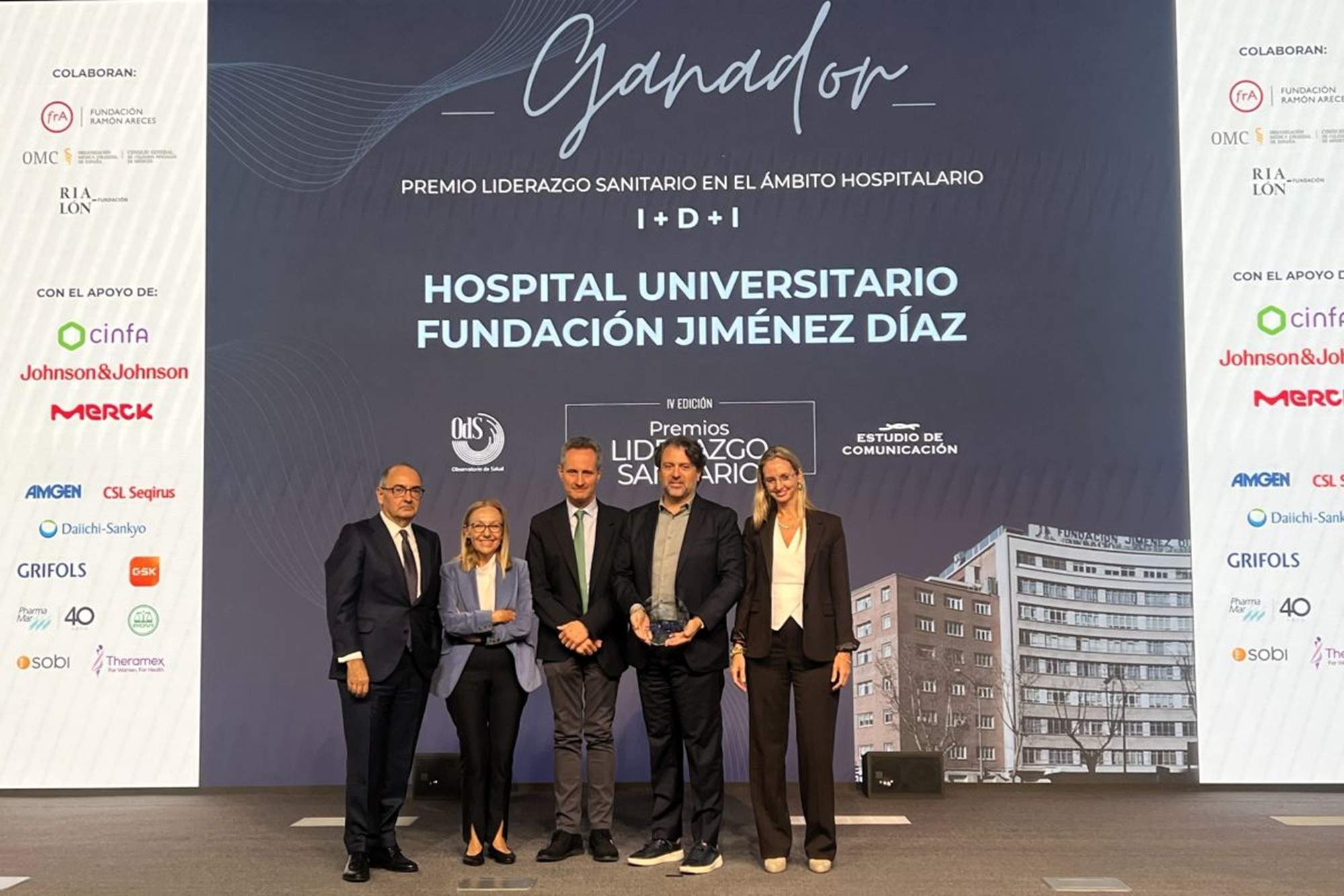 L'Hospital Universitari Fundació Jiménez Díaz rep el Premi 'Lideratge Sanitari en l'àmbit d'R+D+i'