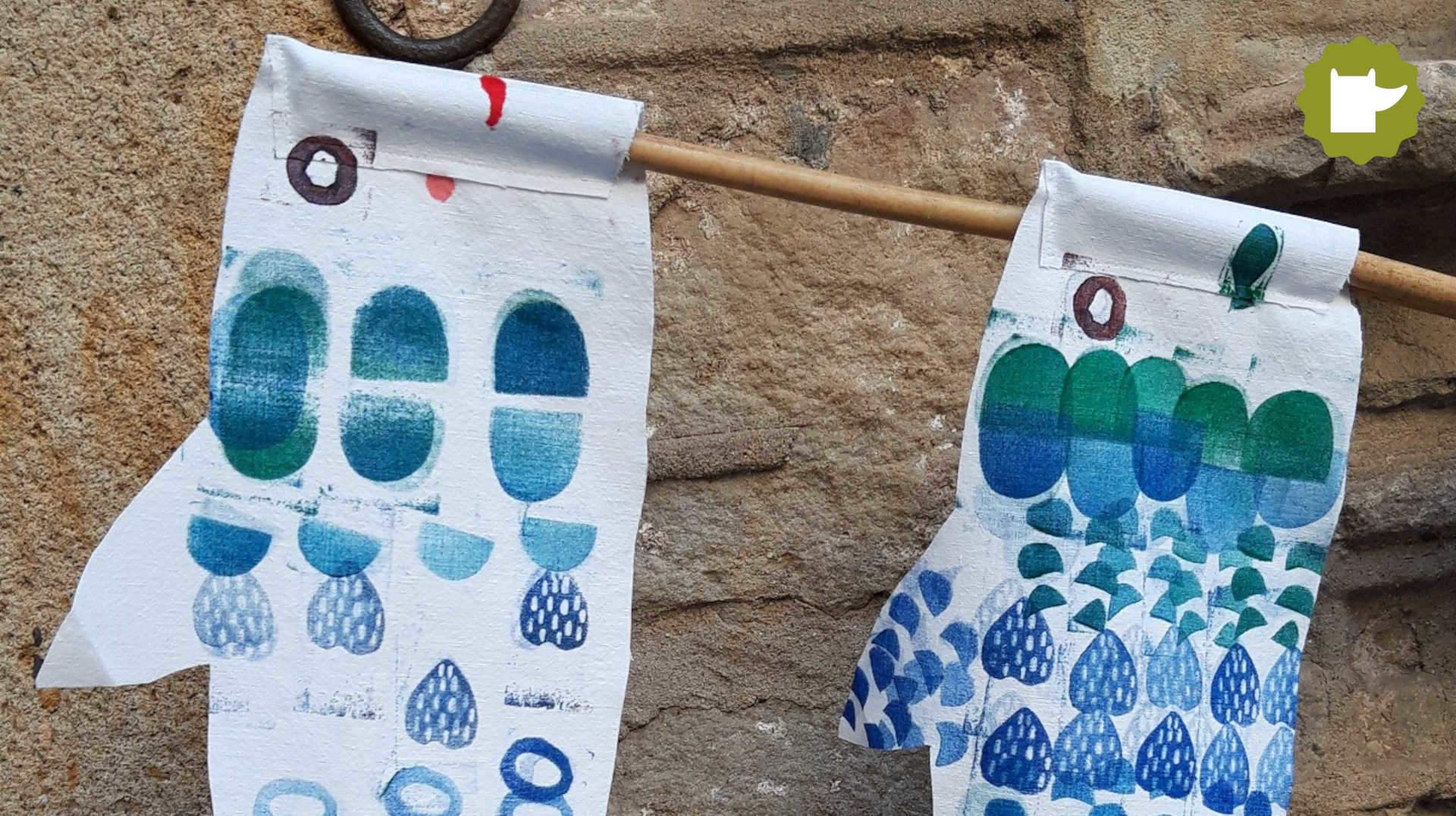 Taller infantil d’estampació sobre peixos de roba, A càrrec de la Companyia La Sal d’Olot