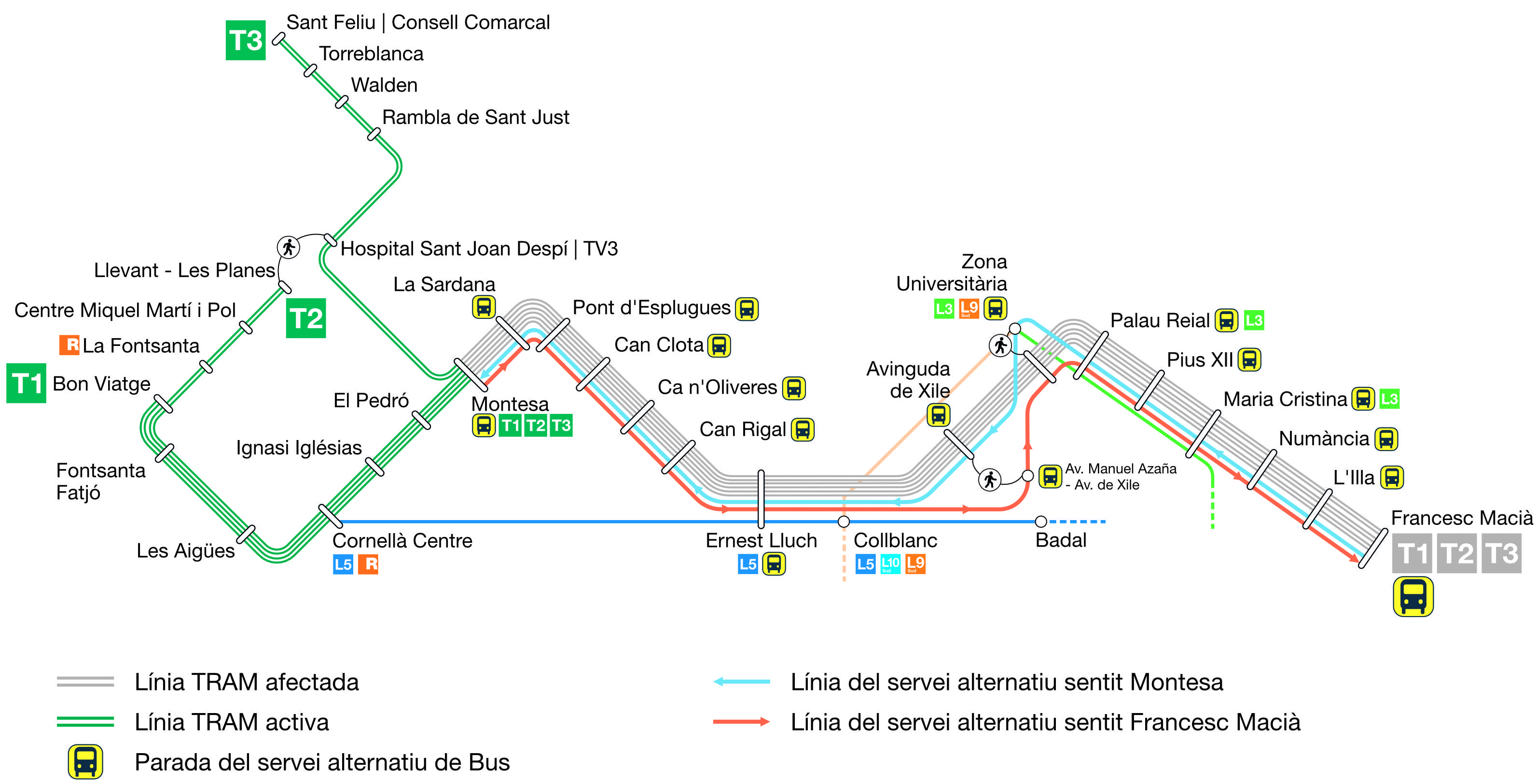 Planol TRAM tall 10 12 octubre Planol TRAM tall 10 12 octubre