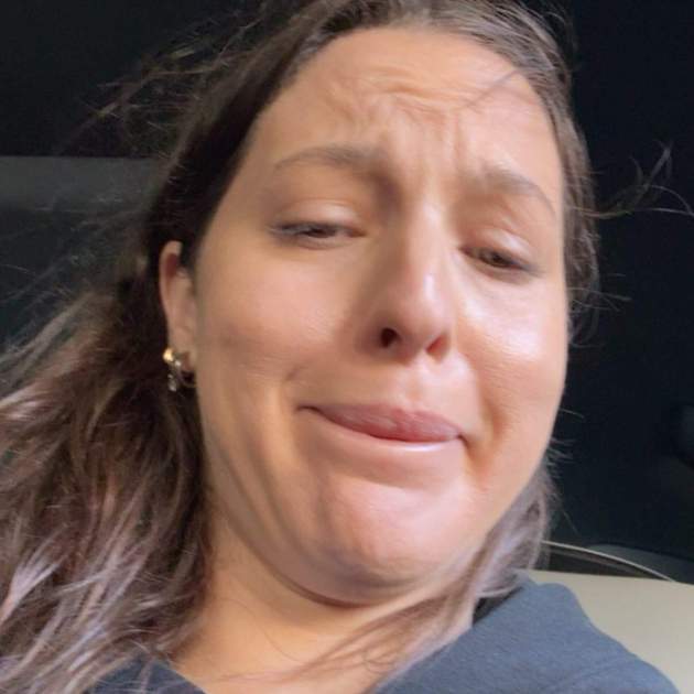 Clara Darín, germana de Chino Darín i tieta d'en Dante, el dia que va conèixer el seu nebot / Instagram